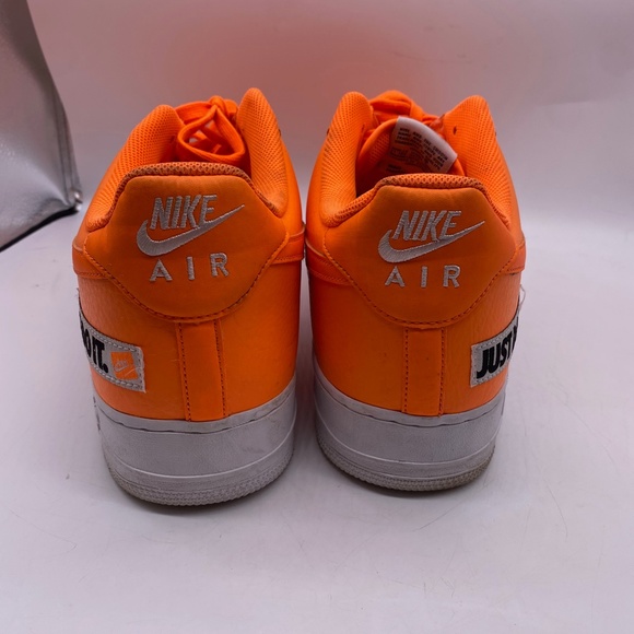 Nike Air Force 1 AF1 Mens 18 Low Top Sneakers Total Orange Neon BQ5360-800 - Picture 8 of 12